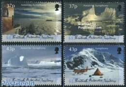 British Antarctica 2000 Arctic Symphony 4v, Mint NH, Performance Art - Science - Transport - Music - The Arctic & Anta.. - Música