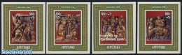 Aitutaki 1984 Christmas 4 S/s, Mint NH, Religion - Christmas - Paintings - Weihnachten