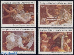 Antigua & Barbuda 1983 Christmas 4v, Mint NH, Religion - Christmas - Art - Paintings - Raphael - Navidad