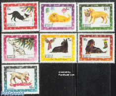 Antigua & Barbuda 1998 Christmas, Dogs 7v, Mint NH, Nature - Religion - Dogs - Christmas - Kerstmis