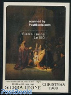 Sierra Leone 1989 Christmas S/s, Rembrandt, Mint NH, Religion - Christmas - Art - Paintings - Rembrandt - Weihnachten