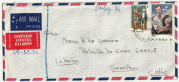 AUSTRALIA: 1976 EXPRESS Airmail Cover To CHILE - Lettres & Documents