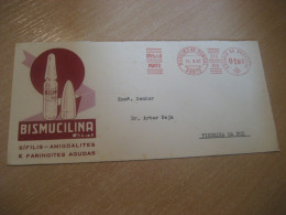 PORTO 1957 To Figueira Da Foz Bial Bismucilina Pharmacy Health Chemical Meter Mail Cancel Cover PORTUGAL - Briefe U. Dokumente