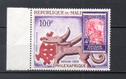 MALI  PA  N° 65    NEUF SANS CHARNIERE  COTE 3.00€   TIMBRE SUR TIMBRE EXPOSITION PHILATELIQUE - Mali (1959-...)