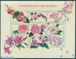 Antigua & Barbuda 1999 Flowers 9v M/s (9x1.00), Mint NH, Nature - Flowers & Plants - Antigua E Barbuda (1981-...)