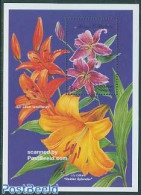 Antigua & Barbuda 1999 Flowers S/s, Lily Sangria, Mint NH, Nature - Flowers & Plants - Antigua And Barbuda (1981-...)