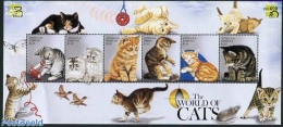 Antigua & Barbuda 1999 Australia/cats 6v M/s, Mint NH, Nature - Cats - Antigua Y Barbuda (1981-...)