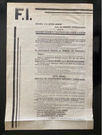 Tract Presse Clandestine Résistance Belge WWII WW2 'Soulèvement National Libérateur' - Documenti