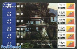 Bhutan 1994 Tagtshang Stamp Card, Mint NH, Religion - Cloisters & Abbeys - Abbayes & Monastères