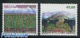 Greenland 2012 Agriculture 2v, Mint NH, Nature - Various - Animals (others & Mixed) - Cattle - Agriculture - Ongebruikt