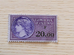 Timbre Fiscal De 20 Francs Avec Gomme - Marche Da Bollo