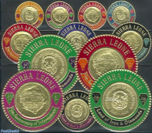 Sierra Leone 1966 Golden Coins 12v, Mint NH, Nature - Various - Cat Family - Maps - Money On Stamps - Geography