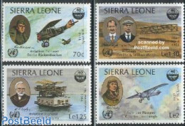 Sierra Leone 1985 I.C.A.O. 4v, Mint NH, Transport - Aircraft & Aviation - Ships And Boats - Airplanes