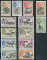 Sierra Leone 1956 Definitives 13v, Mint NH, Nature - Transport - Various - Horses - Trees & Forests - Railways - Ships.. - Rotary, Club Leones