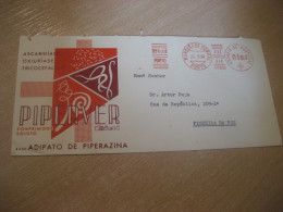 PORTO 1958 To Figueira Da Foz Bial Piperver Pharmacy Health Chemical Meter Mail Cancel Cover PORTUGAL - Lettres & Documents