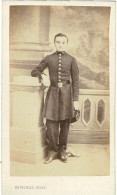 Photo CDV - Très Jeune Homme En Tenue Militaire - Phot. Manichon, Place Des Marchés à Reims - 1864 - Alte (vor 1900)