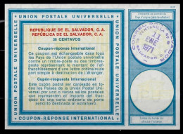 EL SALVADOR  Vi19  30 CENTAVOS  Int. Reply Coupon Reponse Antwortschein IRC IAS Cupón Respuesta  O SAN SALVADOR 11.01.71 - Salvador