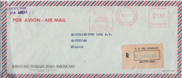 BANCO Del Trabajo Italo-Americano Lettera Registrata Da Uruguay A Amsterdam, 28 VI 1961 - 1961-70: Storia Postale