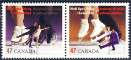 Canada Figure Skating Patinage Artistique Couple Se-tenant MNH ** Neuf SC (C18-97aa) - Ongebruikt