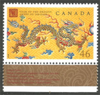 Canada Année Dragon Year MNH ** Neuf SC (C18-36bt) - Ongebruikt