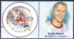 Canada Hockey Gordie Howe With Label MNH ** Neuf SC (C18-38ba) - Nuevos