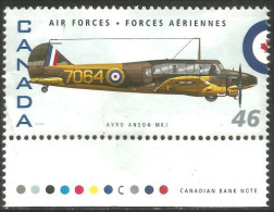 Canada Air Forces Avion Militaire Military Airplane Avro Anson MK I MNH ** Neuf SC (C18-08ml) - Neufs