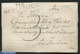 Netherlands 1814 Letter From Medemblik (II8 Medenblick) To Amsterdam, Postal History - ...-1852 Precursores