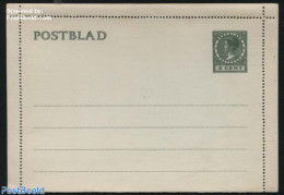 Netherlands 1937 Card Letter 5c On Greengrey Cardboard, Unused Postal Stationary - Covers & Documents