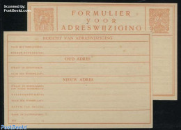 Netherlands 1928 New Address Card 2c, Now With Additional (ZOO NOODIG HUISGEDEELTE), Unused Postal Stationary - Storia Postale