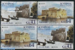 Cyprus 2017 Europa, Castles 4v (from Booklet, Coil), Mint NH, History - Europa (cept) - Art - Castles & Fortifications - Neufs