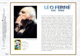 Feuillet Philatélique 1er Jour CEF N° 1547 - Léo Ferré - Paris - 19 Mai 2001 - Cantanti