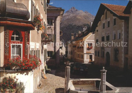 11890953 S-chanf Dorfpartie Mit Brunnen Und Piz D Esan S-chanf - Autres & Non Classés