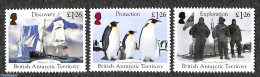 British Antarctica 2019 Discovery, Exploration, Protection 3v, Mint NH, History - Nature - Science - Transport - Explo.. - Erforscher