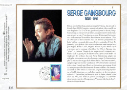 Feuillet Philatélique 1er Jour CEF N° 1548 - Serge Gainsbourg - Paris - 19 Mai 2001 - Cantantes