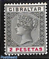 Gibraltar 1895 2pta, Stamp Out Of Set, Unused (hinged) - Gibraltar