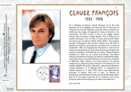 Feuillet Philatélique 1er Jour CEF N° 1549 - Claude François - Paris - 19 Mai 2001 - Chanteurs