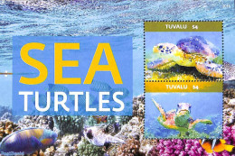 Tuvalu 2020 Sea Turtles S/s, Mint NH, Nature - Turtles - Andere & Zonder Classificatie