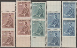 06/ Pof. 74-75,77, Border Pairs - Unused Stamps