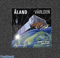 Aland 2021 Meteoroly Satelite 1v, Mint NH, Science - Transport - Various - Meteorology - Space Exploration - Maps - Clima & Meteorologia