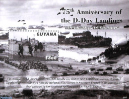 Guyana 2021 D-Day S/s, Mint NH, History - Transport - World War II - Ships And Boats - 2. Weltkrieg