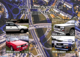 Antigua & Barbuda 2021 40 Years Audi Quattro 4v M/s, Mint NH, Transport - Automobiles - Autos