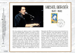 Feuillet Philatélique 1er Jour CEF N° 1551 - Michel Berger - Paris - 19 Mai 2001 - Zangers