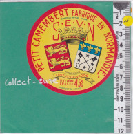 C1238 FROMAGE  PETIT CAMEMBERT LISIEUX CALVADOS S. E. V. N. LEOPARD CLEFS - Cheese