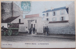 Châtillon (Seine) - La Gendarmerie "Rue Du Ponceau" - CPA Colorisée 1906 - Châtillon