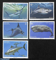 Malta 2023 Marine Life 5v, Mint NH, Nature - Fish - Sea Mammals - Peces