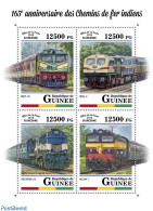 Guinea, Republic 2018 Indian Trains, Mint NH, Transport - Railways - Trenes