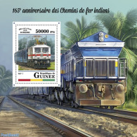 Guinea, Republic 2018 Indian Trains, Mint NH, Transport - Railways - Trenes