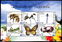 Tuvalu 2020 Insects 6v M/s, Mint NH, Nature - Butterflies - Insects - Andere & Zonder Classificatie
