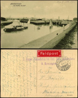 Postkaart Blankenberge Blankenberghe Hafen Dampfer 1915 Feldpost Bayr Landsturm - Andere & Zonder Classificatie