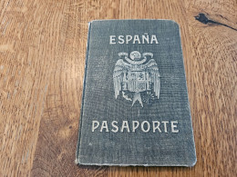 1940 Spain Passport Passeport Issued In Madrid For A Driver Of Romania Embassy In Spain Travel To Portugal - Transporter - Historische Dokumente